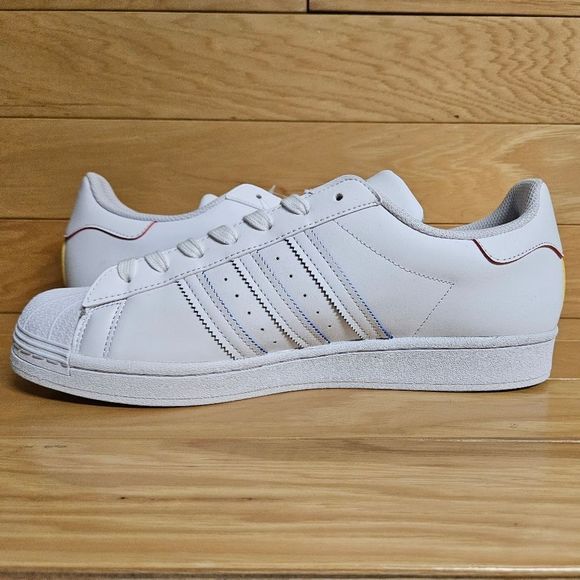 Adidas Superstar Olympic Pack White Blue Red Mens Shoe Sneaker FY1147 - Picture 9 of 14